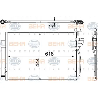 Condenseur, climatisation HELLA 8FC 351 304-311