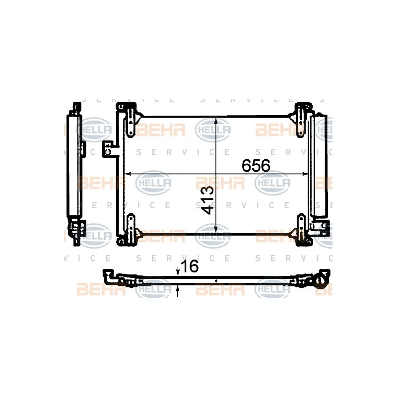 Condenseur, climatisation HELLA 8FC 351 304-711