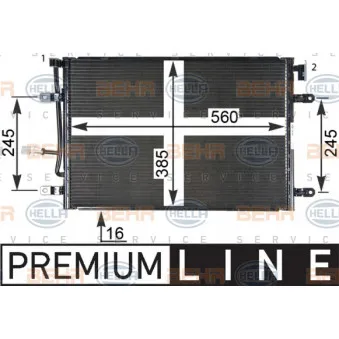 Condenseur, climatisation HELLA 8FC 351 304-751