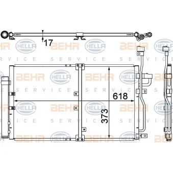 Condenseur, climatisation HELLA 8FC 351 304-771