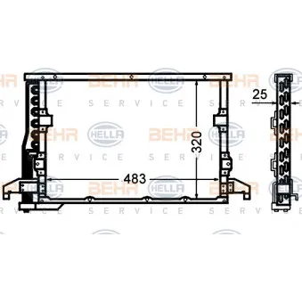 Condenseur, climatisation HELLA 8FC 351 305-071