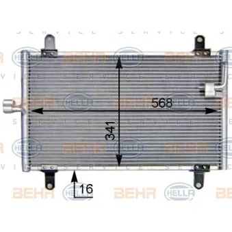 Condenseur, climatisation HELLA 8FC 351 305-211