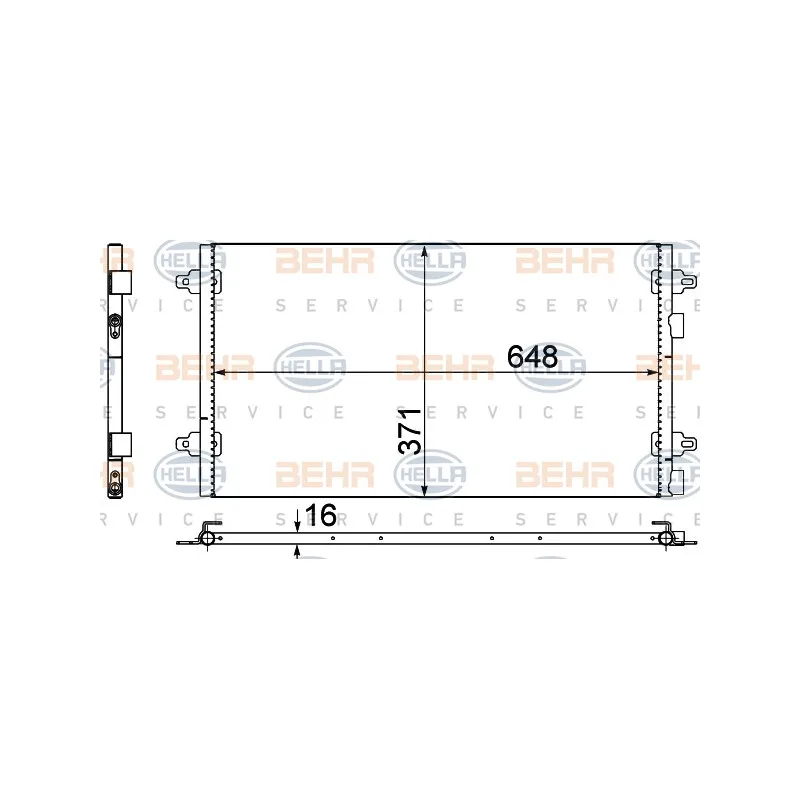 Condenseur, climatisation HELLA 8FC 351 306-051