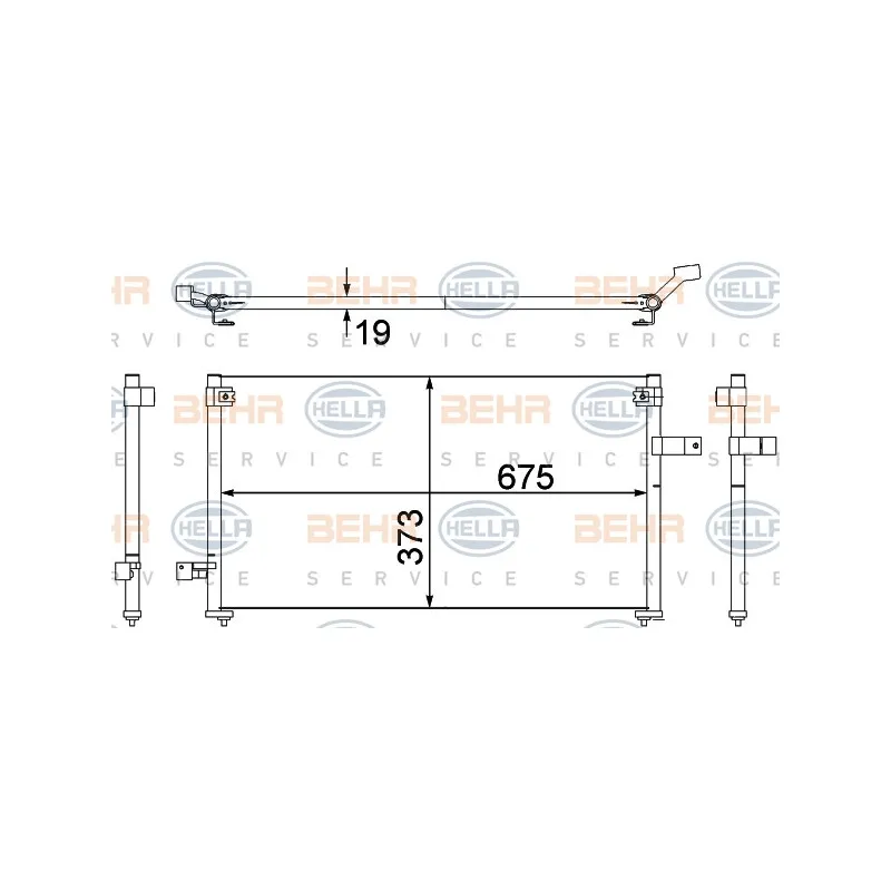 Condenseur, climatisation HELLA 8FC 351 307-381