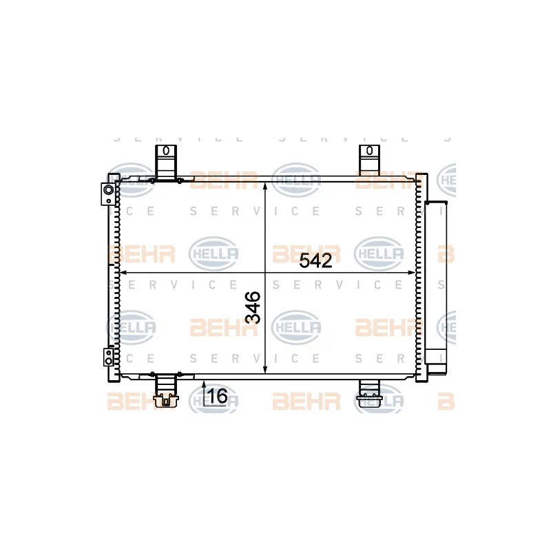 Condenseur, climatisation HELLA 8FC 351 310-291