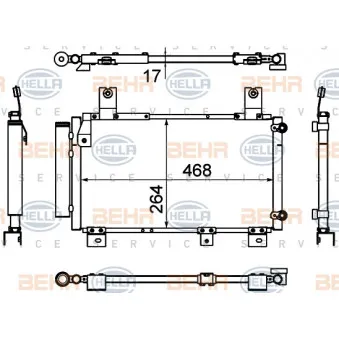 Condenseur, climatisation HELLA 8FC 351 310-741