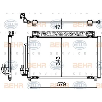 Condenseur, climatisation HELLA 8FC 351 310-751