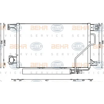 Condenseur, climatisation HELLA 8FC 351 317-504