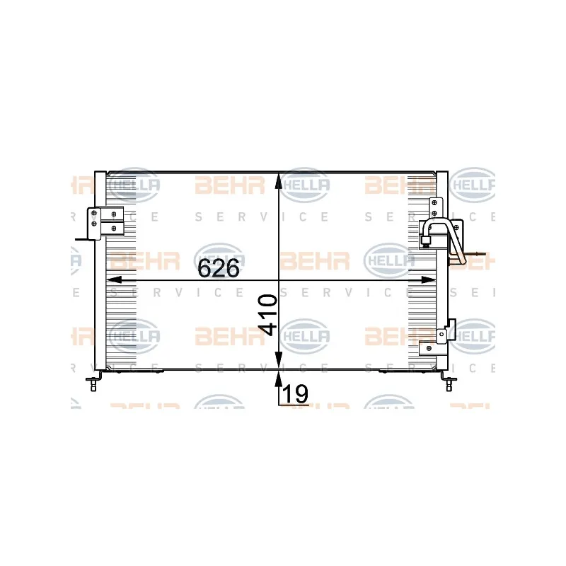 Condenseur, climatisation HELLA 8FC 351 318-001