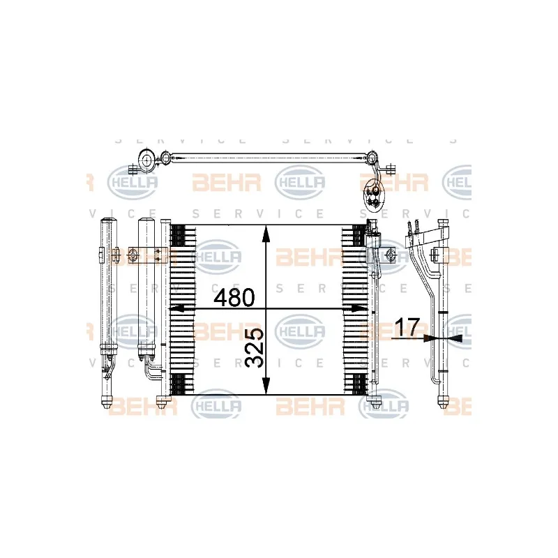Condenseur, climatisation HELLA 8FC 351 318-071