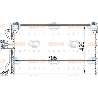 Condenseur, climatisation HELLA 8FC 351 318-321