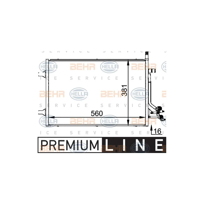 Condenseur, climatisation HELLA 8FC 351 318-381