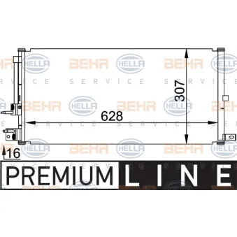 Condenseur, climatisation HELLA 8FC 351 318-401