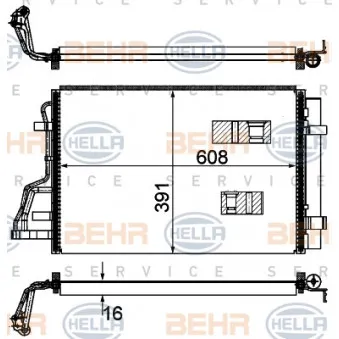 Condenseur, climatisation HELLA 8FC 351 318-444