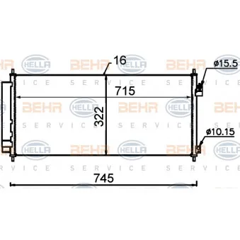 Condenseur, climatisation HELLA 8FC 351 318-571