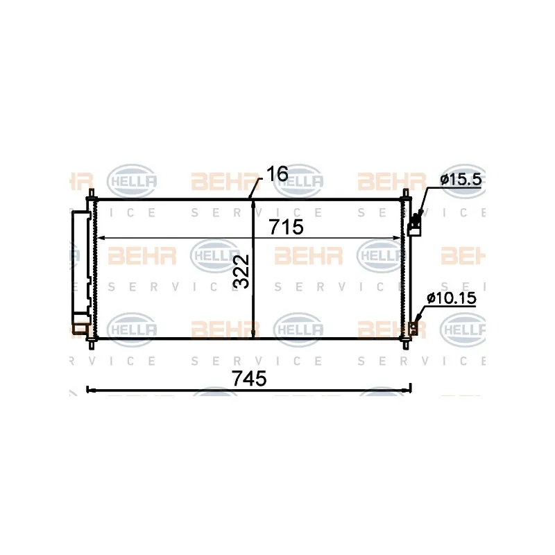 Condenseur, climatisation HELLA 8FC 351 318-571