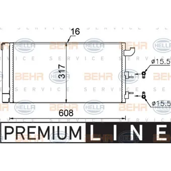 Condenseur, climatisation HELLA 8FC 351 318-721