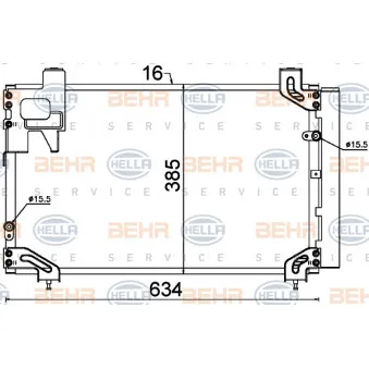 Condenseur, climatisation HELLA 8FC 351 318-751