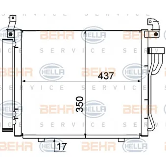 Condenseur, climatisation HELLA 8FC 351 318-761