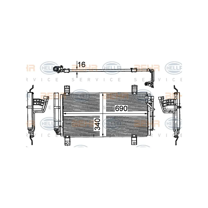 Condenseur, climatisation HELLA 8FC 351 318-791