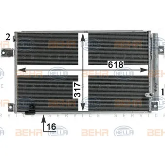 Condenseur, climatisation HELLA 8FC 351 343-731