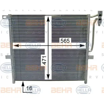 Condenseur, climatisation HELLA 8FC 351 344-124