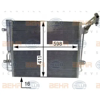 Condenseur, climatisation HELLA 8FC 351 344-251