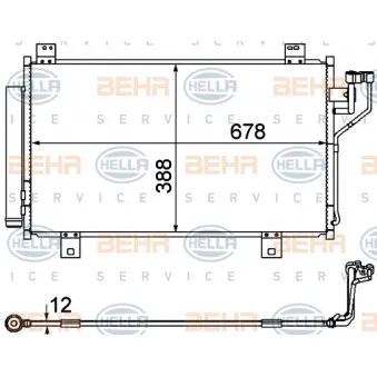 Condenseur, climatisation HELLA 8FC 351 344-604