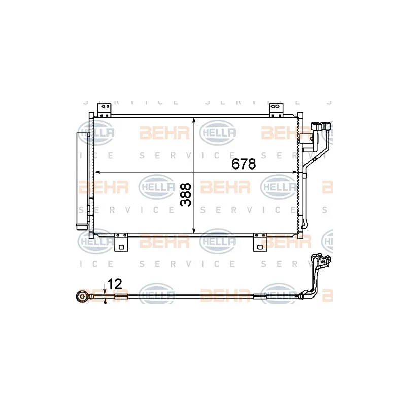 Condenseur, climatisation HELLA 8FC 351 344-604