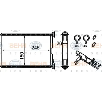 Système de chauffage HELLA 8FH 351 333-224