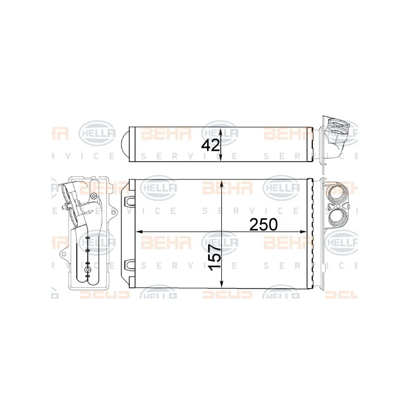 Système de chauffage HELLA 8FH 351 511-514