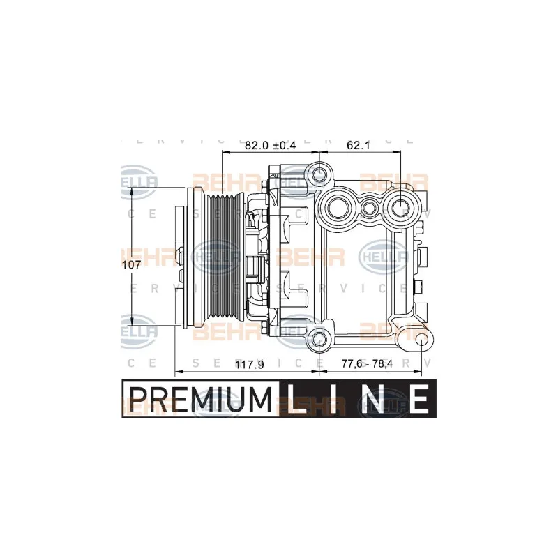 Compresseur, climatisation HELLA 8FK 351 334-081