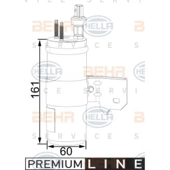 Filtre déshydratant, climatisation HELLA 8FT 351 001-721