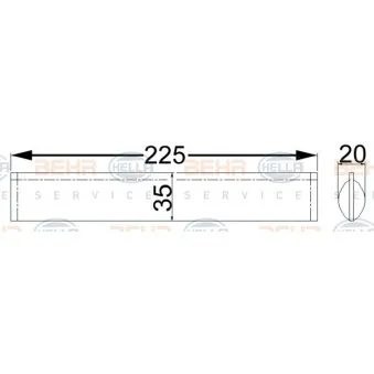 Filtre déshydratant, climatisation HELLA 8FT 351 192-604