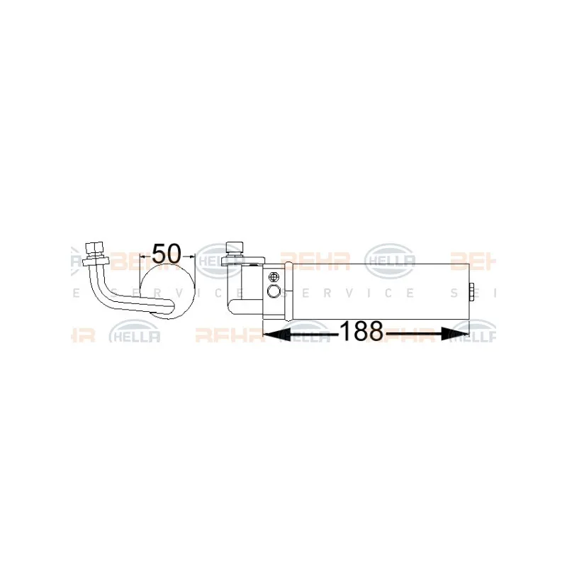 Filtre déshydratant, climatisation HELLA 8FT 351 192-734