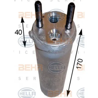 Filtre déshydratant, climatisation HELLA 8FT 351 193-141