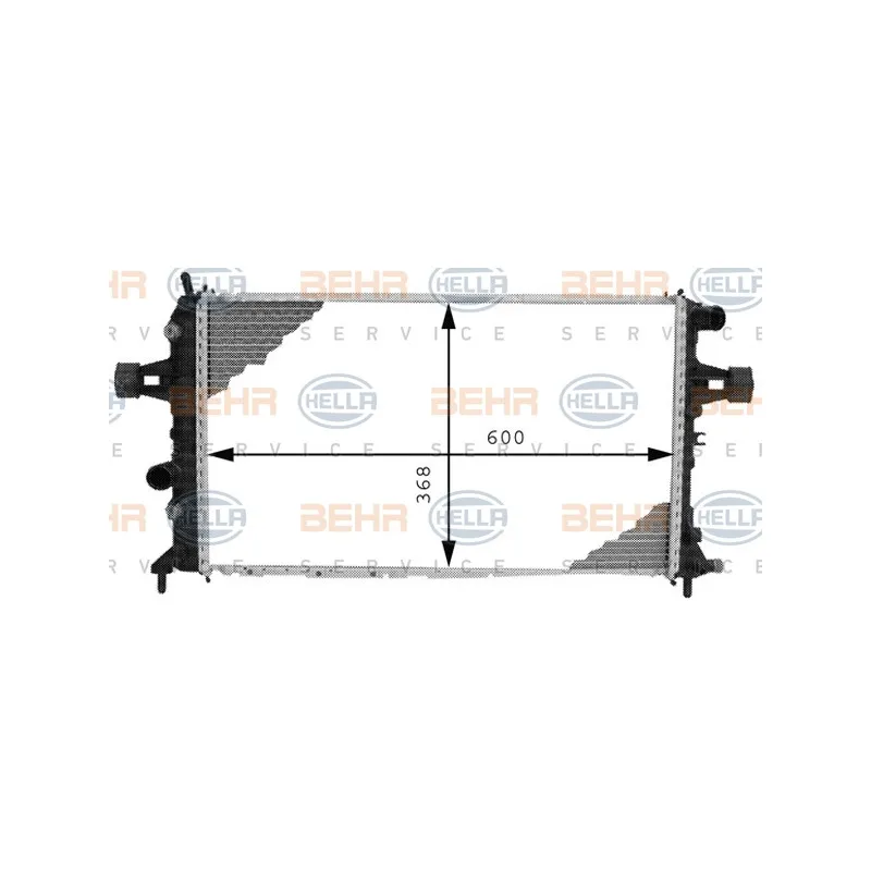 Radiateur, refroidissement du moteur HELLA 8MK 376 710-334