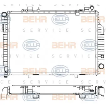 Radiateur, refroidissement du moteur HELLA 8MK 376 711-204