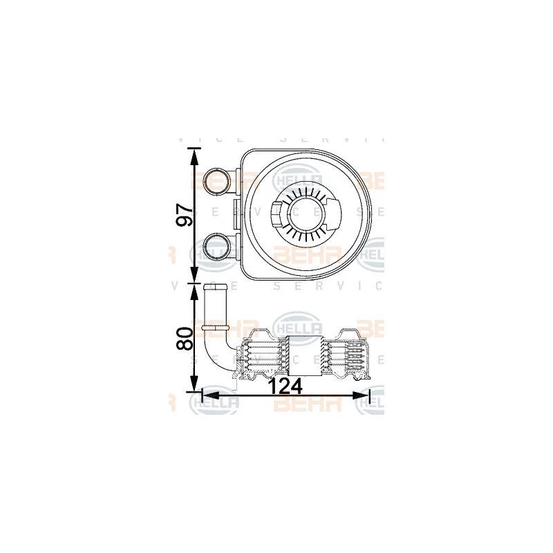 Radiateur d'huile HELLA 8MO 376 797-091