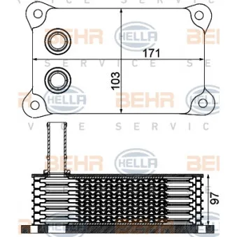 Radiateur d'huile HELLA 8MO 376 797-161