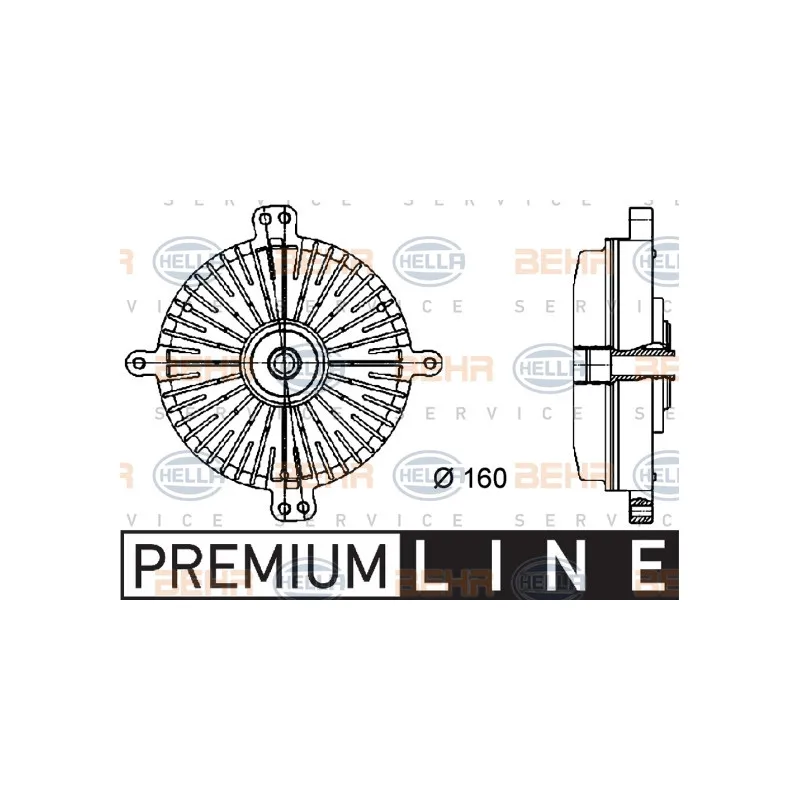 Embrayage, ventilateur de radiateur HELLA 8MV 376 733-061