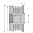 Poulie roue libre, alternateur HELLA 9XU 358 038-141 - Visuel 2