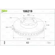 Jeu de 2 disques de frein avant VALEO 186219 - Visuel 1