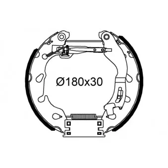 Jeu de mâchoires de frein VALEO 554908