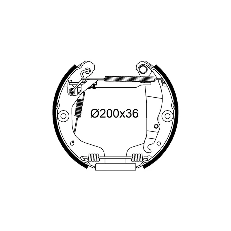 Jeu de mâchoires de frein VALEO 554986