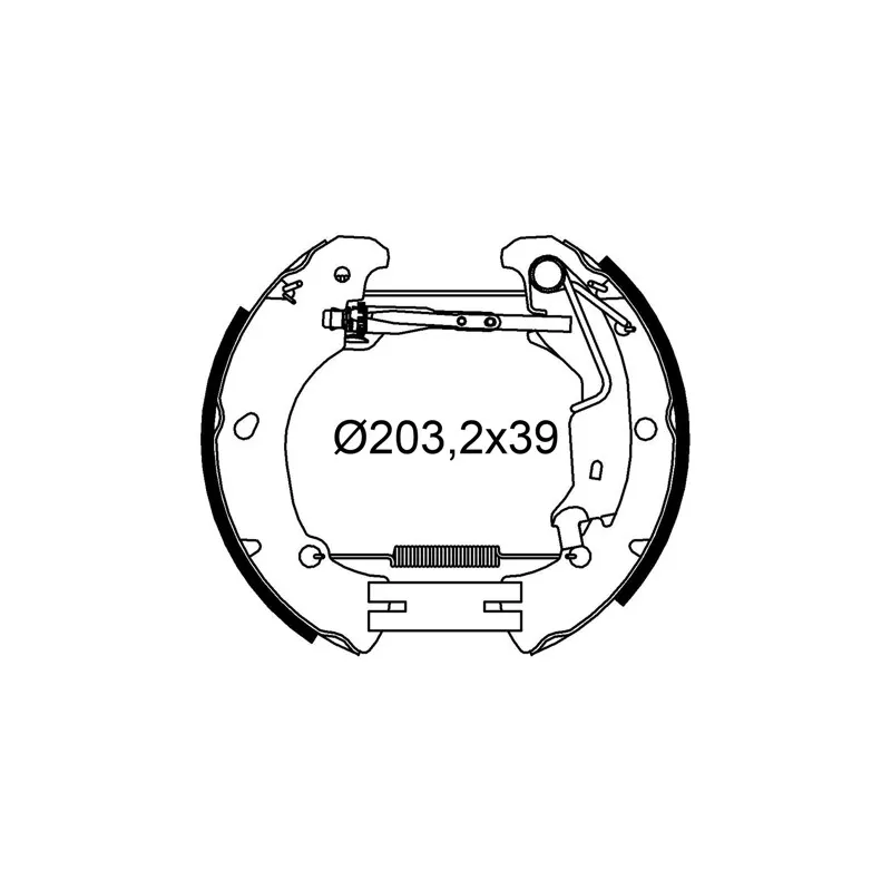 Jeu de mâchoires de frein VALEO 554991