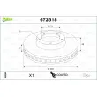 Jeu de 2 disques de frein avant VALEO 672518 - Visuel 1