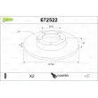 Jeu de 2 disques de frein avant VALEO 672522 - Visuel 1