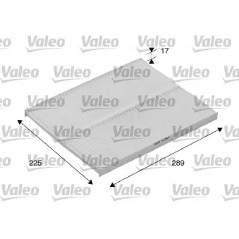 Filtre, air de l'habitacle VALEO 698167