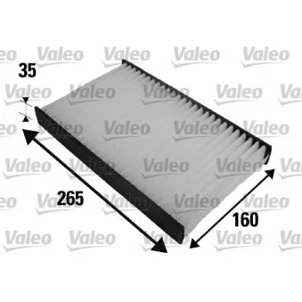 Filtre, air de l'habitacle VALEO 698454